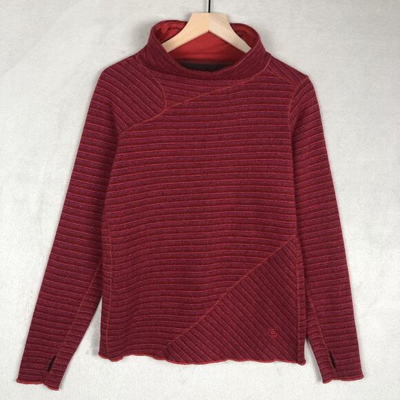 MOUNTAIN HARDWEAR Serrana Sweater‎ Mock Neck Women's Sz M Red Wool Blend Thumb - Picture 1 of 11